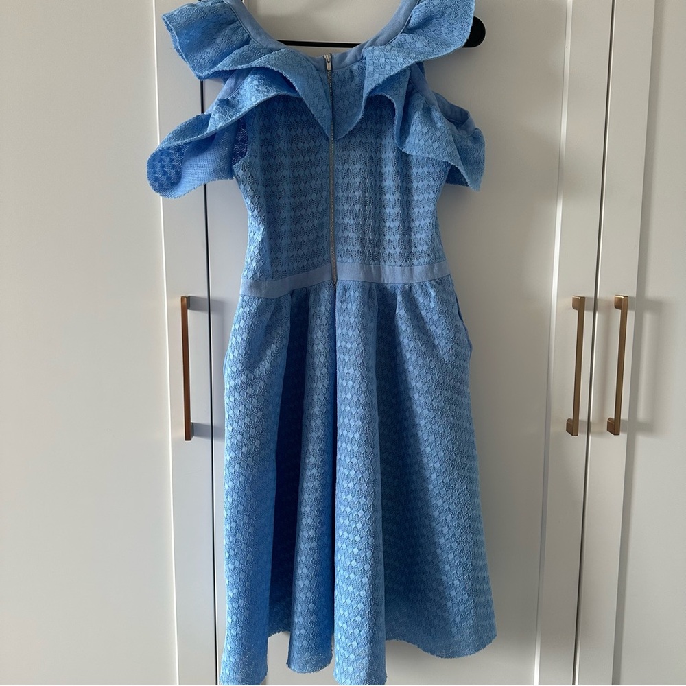 Blue Ruffled Dress - Picture 2 of 4